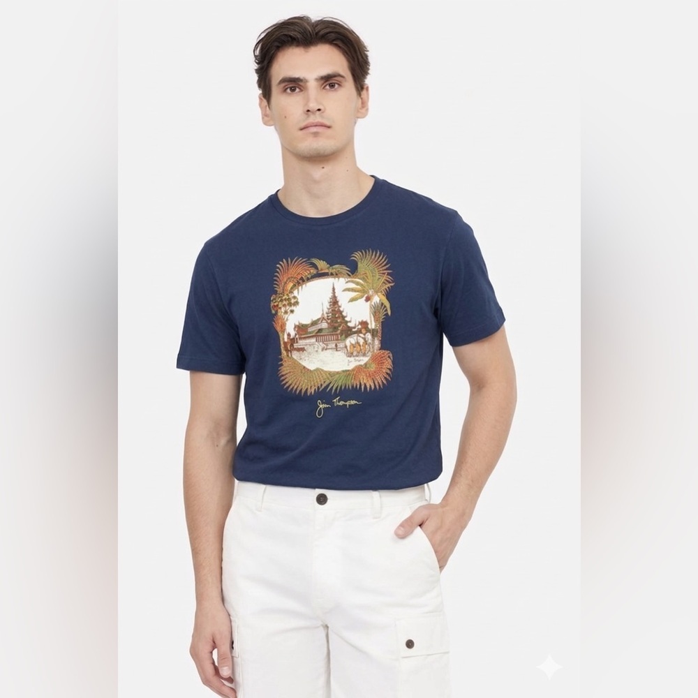 Jim Thompson Cotton Print T-Shirt , size Small